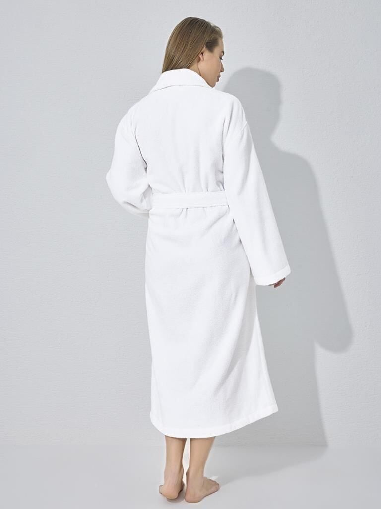 Microcotton Mora Tekli Bornoz Beyaz - 3XL