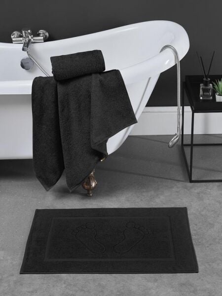 Karna Hotel Serisi Gravel Havlu Seti 70x140 Siyah - 70 X 140