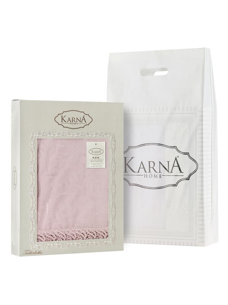 Şık Dikdörtgen Masa Örtüsü Pudra