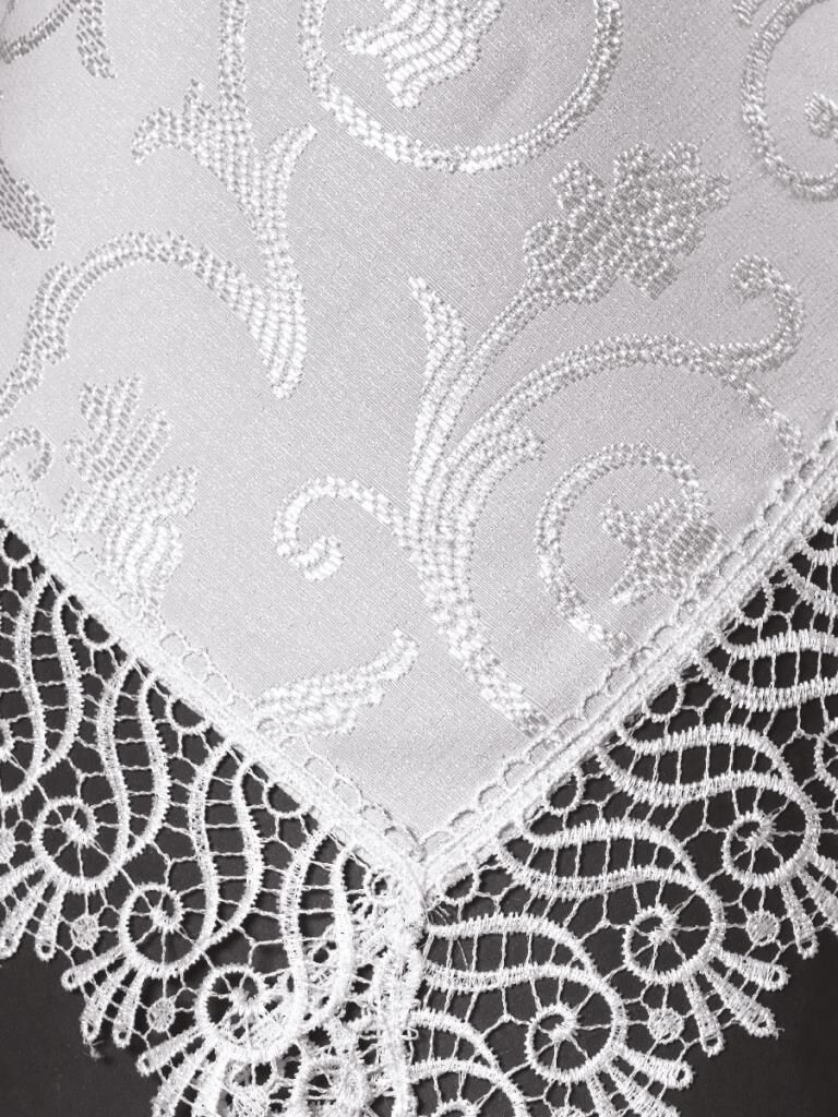 Şık Dikdörtgen Masa Örtüsü Beyaz