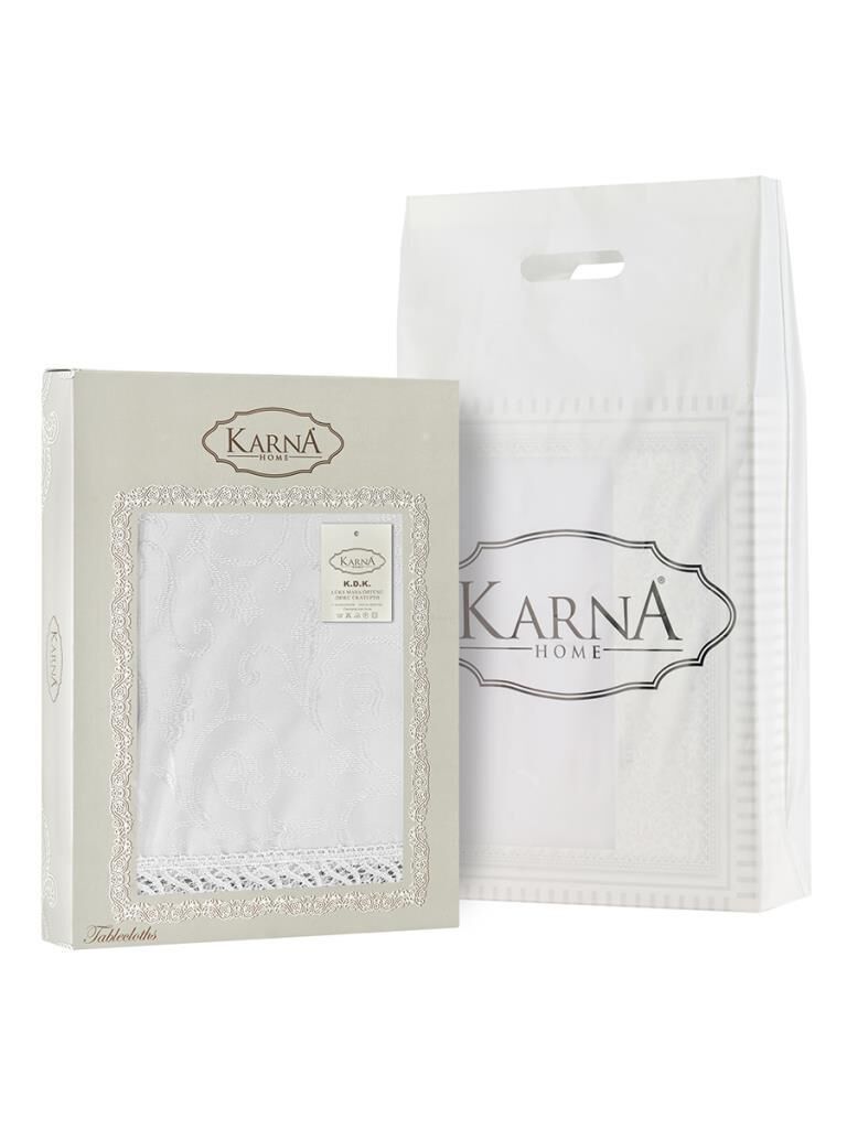 Şık Dikdörtgen Masa Örtüsü Beyaz