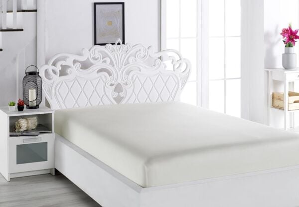 Loft Saten Lastikli Tek Çarşaf 160 X 200 - Ekru