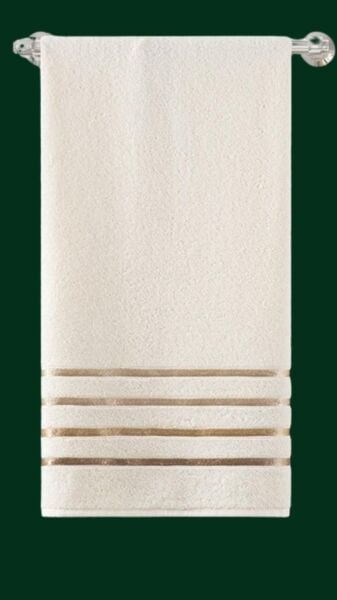 Banyo Havlu Seti 4 Lü Bale Premium - 70X140cm x2 / 50x90cm x2 Krem - 70 X 140