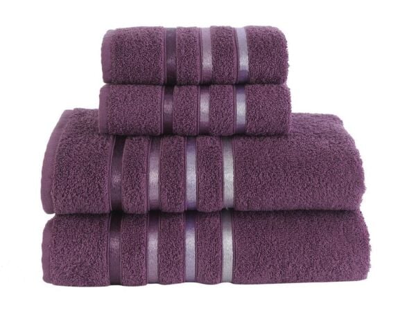 Banyo Havlu Seti 4 Lü Bale Premium - 70X140cm x2 / 50x90cm x2 Mürdüm - 70 X 140