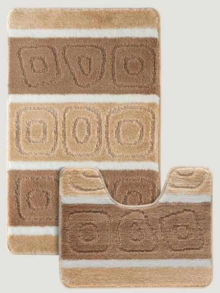 Banyo Paspası Silver Serenity U Tip 2’li Set 50x80 cm Asorti-2