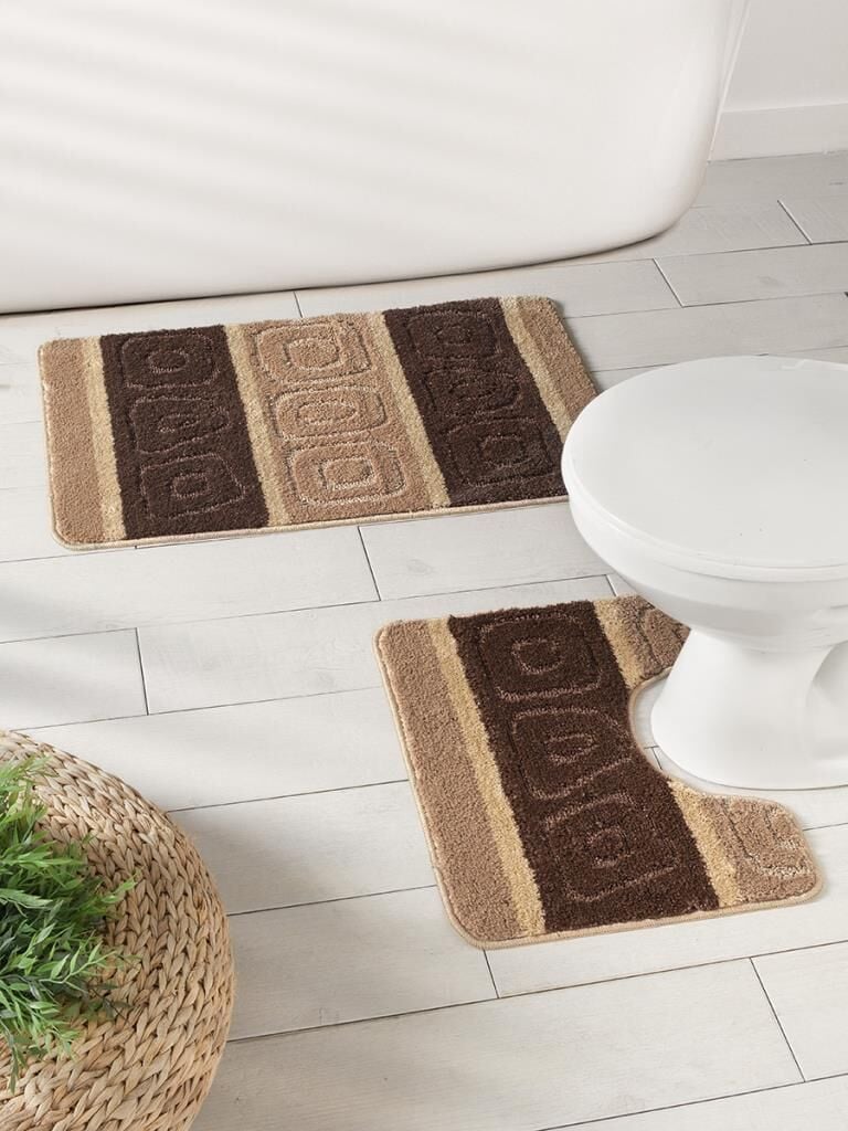 Banyo Paspası Silver Serenity U Tip 2’li Set 50x80 cm Asorti-1