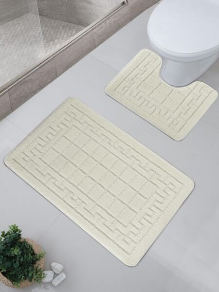 Banyo Paspası Silver Maldiv U Tip 2’li Set 50x80 cm Asorti-2