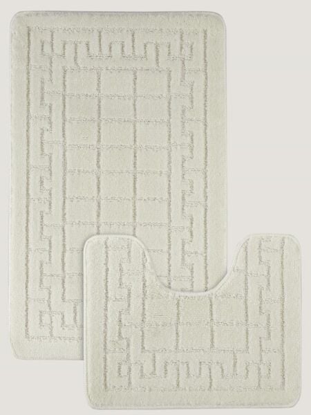 Banyo Paspası Silver Maldiv U Tip 2’li Set 50x80 cm Asorti-2