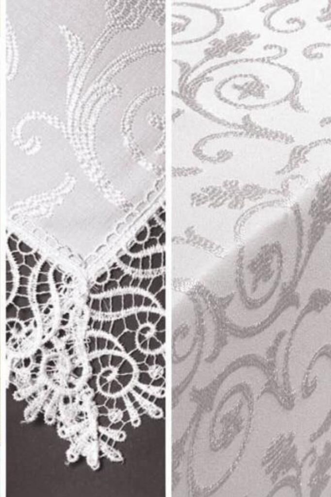 Dortken Güpürlü Masa Örtüsü Beyaz - 160 x 400