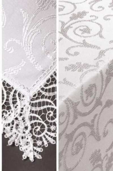 Dortken Güpürlü Masa Örtüsü Beyaz - 160 x 400