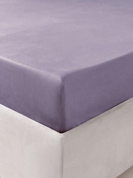 Geniş Yataklara Uygun Saten Çarşaf – Kaygan Dokulu, Modern Şıklık Lila - 180 X 200