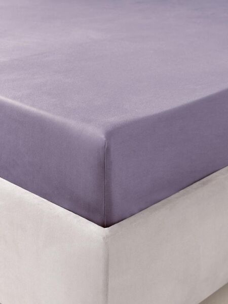 Geniş Yataklara Uygun Saten Çarşaf – Kaygan Dokulu, Modern Şıklık Lila - 180 X 200