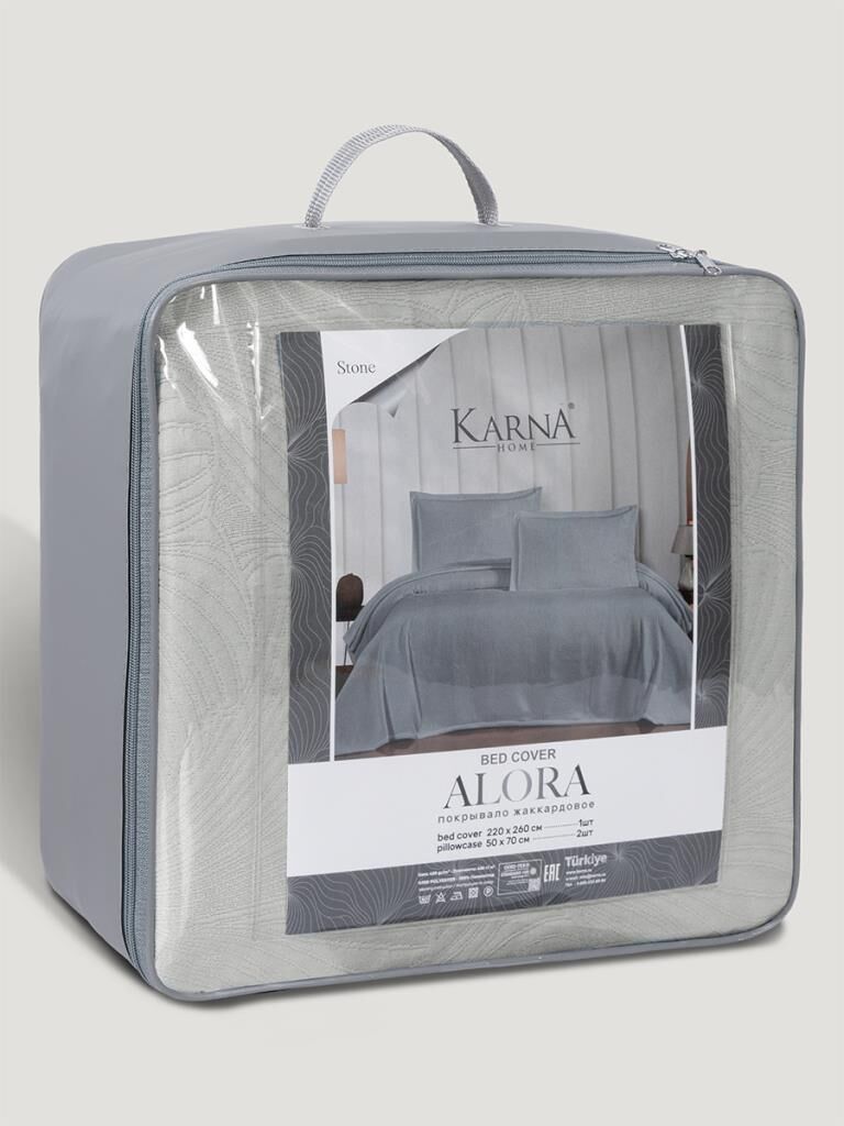Yatak Örtüsü Alora – Pastel Renkli, Yumuşak ve Zarif Görünümlü 230 X 260 - Taş