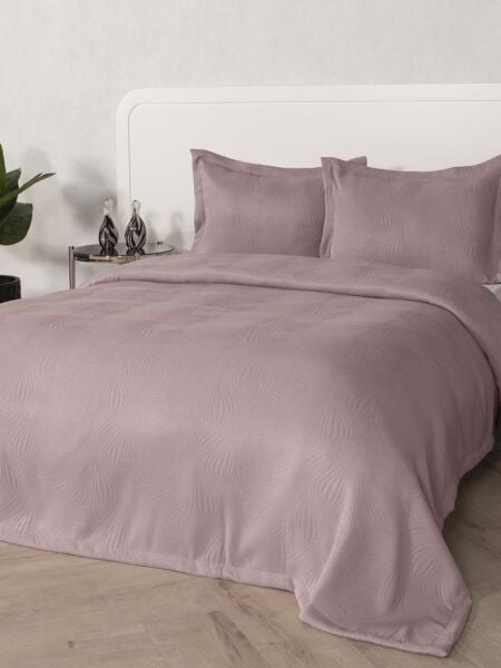 Yatak Örtüsü Alora – Pastel Renkli, Yumuşak ve Zarif Görünümlü Pudra - 230 X 260