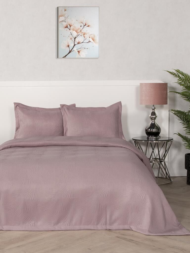 Yatak Örtüsü Alora – Pastel Renkli, Yumuşak ve Zarif Görünümlü Pudra - 230 X 260