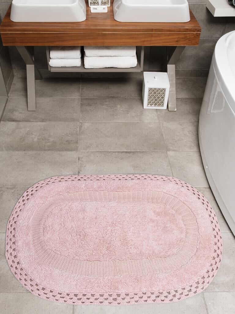 Polina Banyo Paspası – Su Emici, Hafif ve Pastel Renkli 60x100 cm Pembe