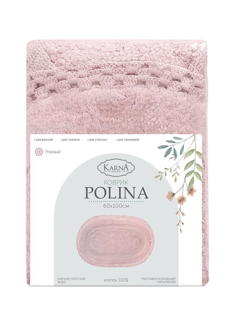 Polina Banyo Paspası – Su Emici, Hafif ve Pastel Renkli 60x100 cm Pembe