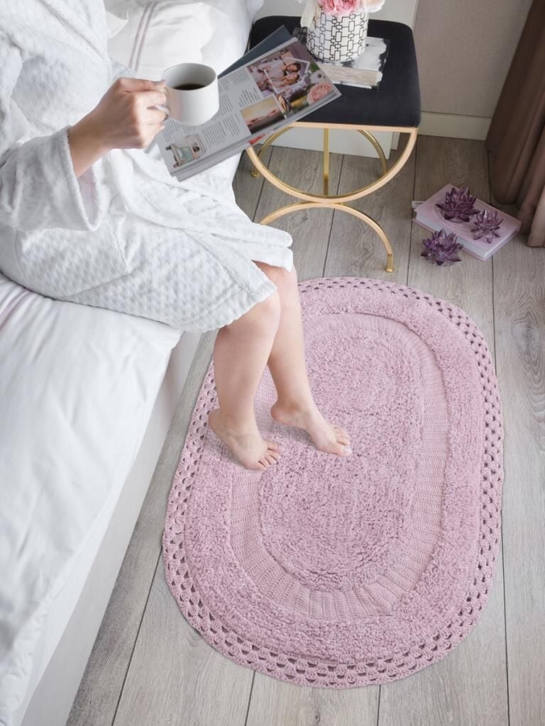 Polina Banyo Paspası – Su Emici, Hafif ve Pastel Renkli 60x100 cm Lavanta