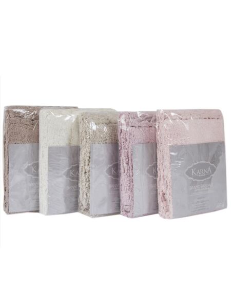 Riva Banyo Paspası – Yumuşak Dokulu, Kaymaz Tabanlı Şık Tasarım 50x70 cm Pembe - 50 X 70