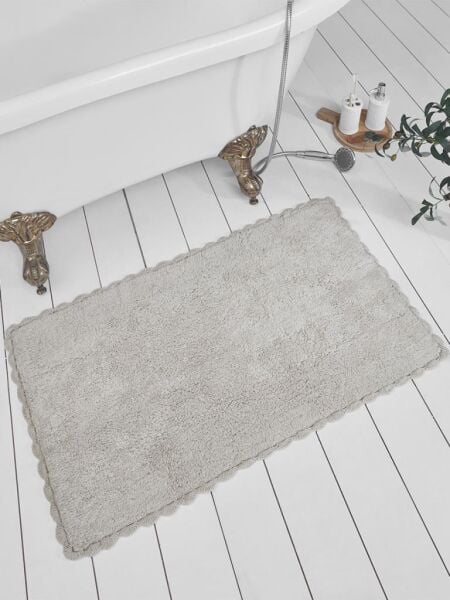 Riva Banyo Paspası – Yumuşak Dokulu, Kaymaz Tabanlı Şık Tasarım 50x70 cm Bej - 50 X 70