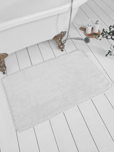 Geniş Riva Banyo Paspası – Büyük Ebatlı, Kaymaz ve Emici 60x100 cm Krem