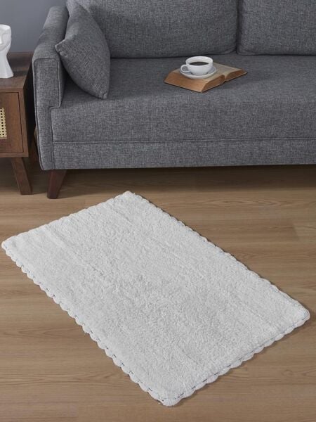 Geniş Riva Banyo Paspası – Büyük Ebatlı, Kaymaz ve Emici 60x100 cm Krem