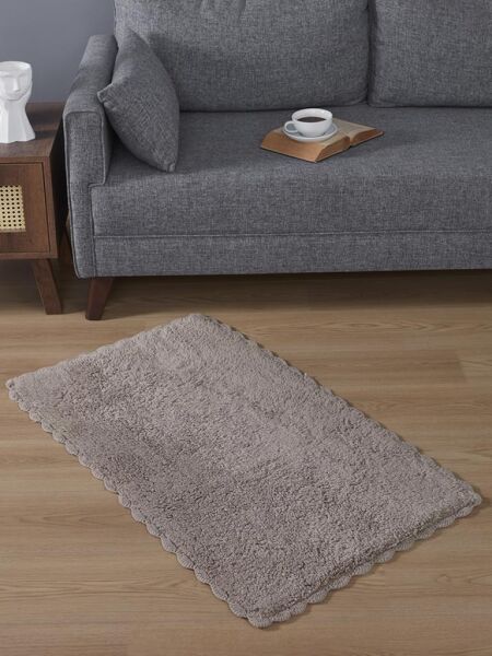 Geniş Riva Banyo Paspası – Büyük Ebatlı, Kaymaz ve Emici 60x100 cm Sütlü Kahverengi