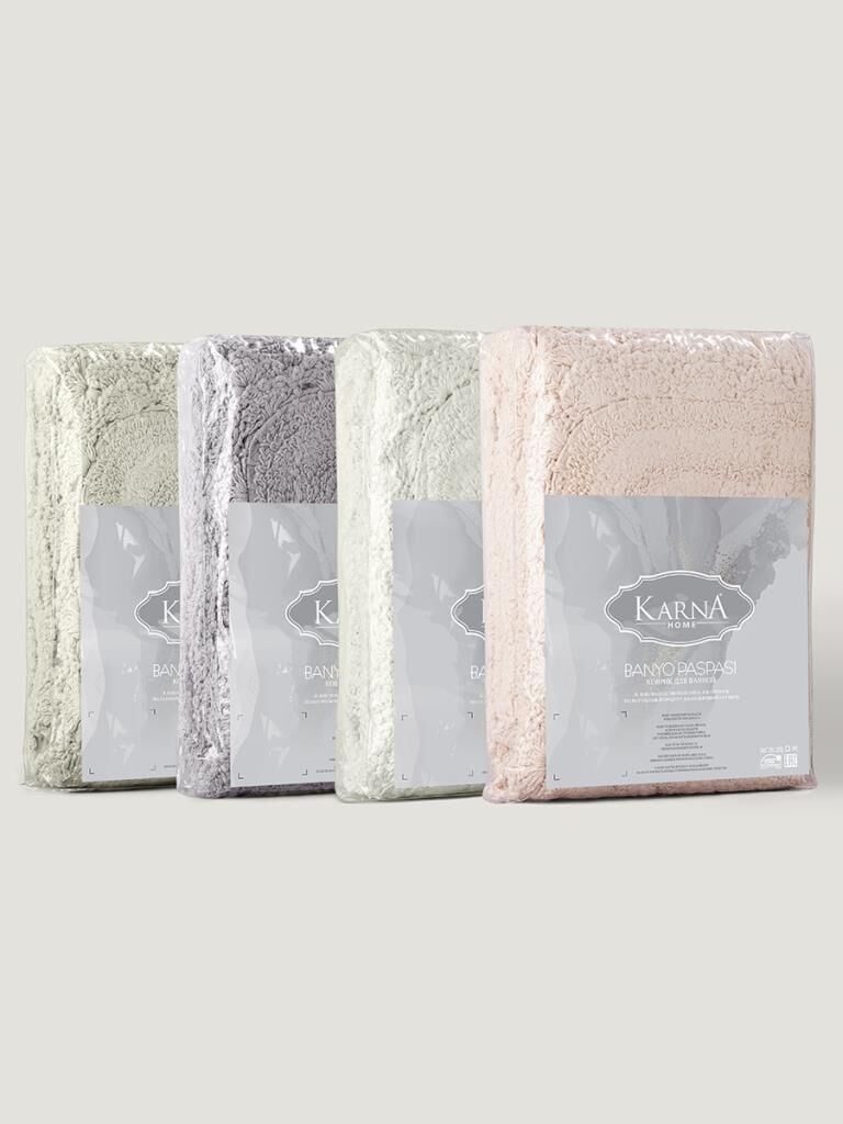 Alya Banyo Paspası – Şık Renkler, Yumuşak ve Su Emici 70x120 cm Pudra - 70 X 120