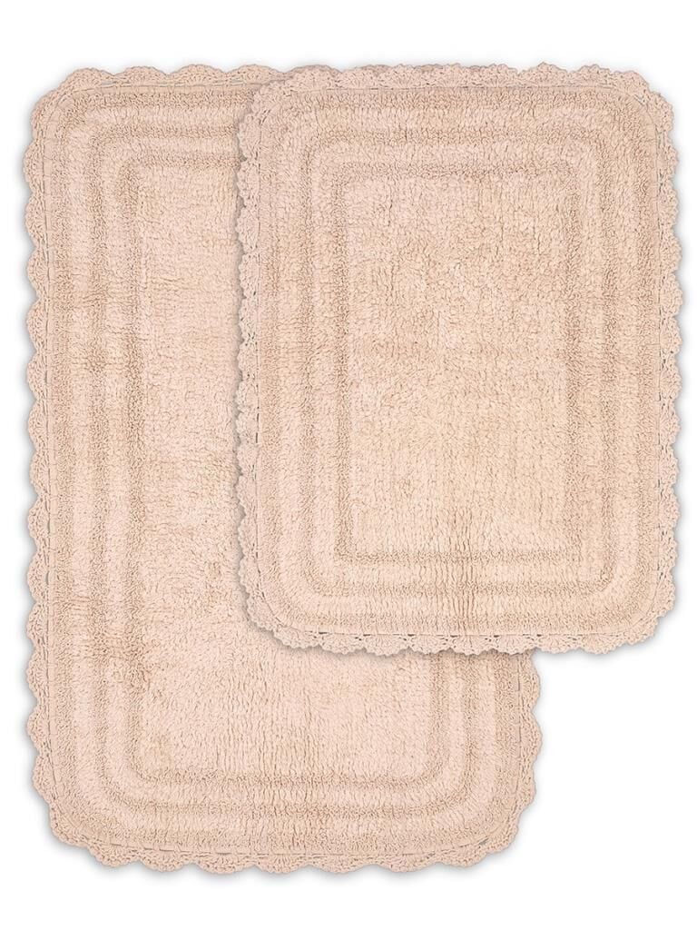 Alya Banyo Paspası Seti – İkili Takım, Uyumlu Renk Kombinasyonu 50x70 cm Pudra - 50 X 70