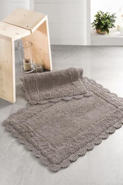 Belton Banyo Paspası Seti – Şık Tasarım, Yumuşak ve Kaymaz 45x60 cm Sütlü Kahverengi - 45 X 60