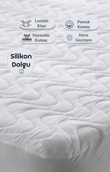 Sıvı Geçirmez Tek Kişilik Alez Beyaz - 200 X 200