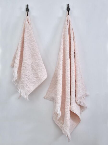 Pamuk Dokulu 2’li Havlu Takımı 50x90 50 X 90 - Somon