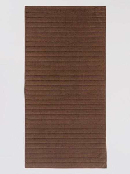 Pamuk Tekli Havlu Jakarlı Karna Premıum Venna - 70 x 140 Kahverengi - 70 X 140