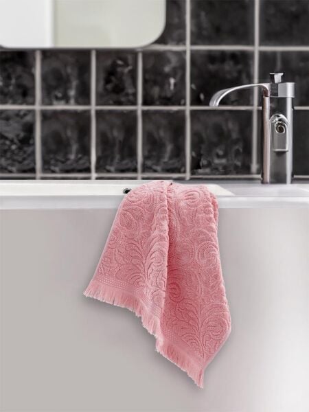 Cotton Esra Desenli El Havlusu 50x90 50 X 90 - Pembe