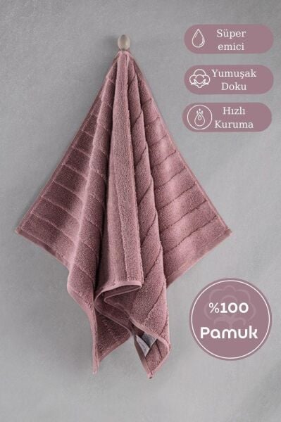 Pamuk Tekli Havlu Jakarlı Karna Premıum Venna - 50 x 90 Lavanta - 50 X 90