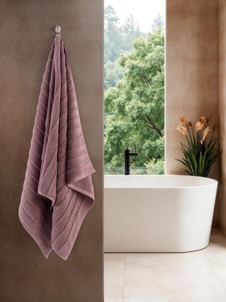 Pamuk Tekli Havlu Jakarlı Karna Premıum Venna - 50 x 90 Lavanta - 50 X 90