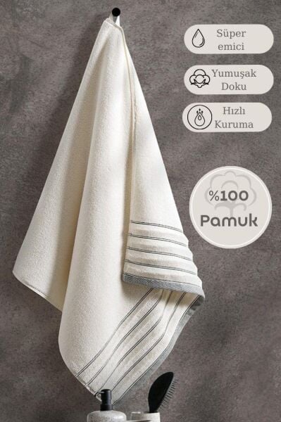 Tekli Havlu Mıcro Pamuk Karna Eco Vesta - 70 x 140 Taş - 70 X 140