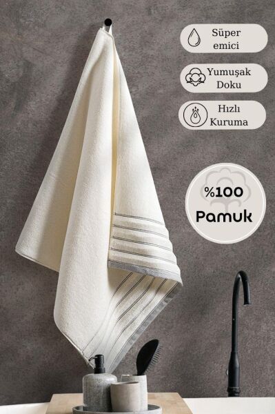 Tekli Havlu Mıcro Pamuk Karna Eco Vesta - 70 x 140 Yeşil - 70 X 140
