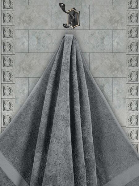 Cotton Arel Pamuk Banyo Havlusu 100x150 Gri - 100 x 150