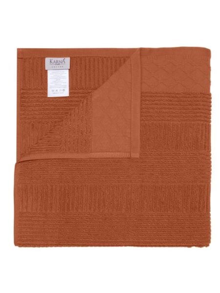 Pamuk Tekli Havlu Jakarlı Karna Home Ruma - 50 x 90 Kiremit - 50 X 90