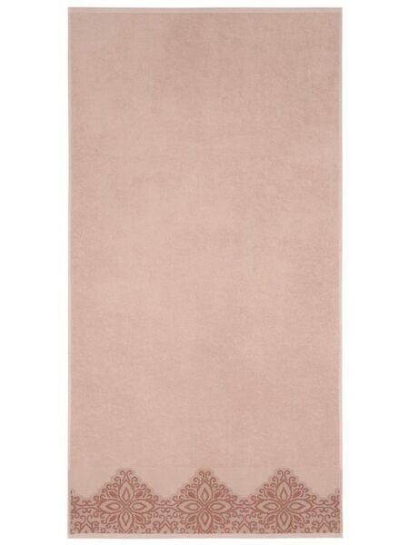 Pamuk Tekli Havlu Jakarlı Karna Home Klover - 70 x 140 Somon - 70 X 140