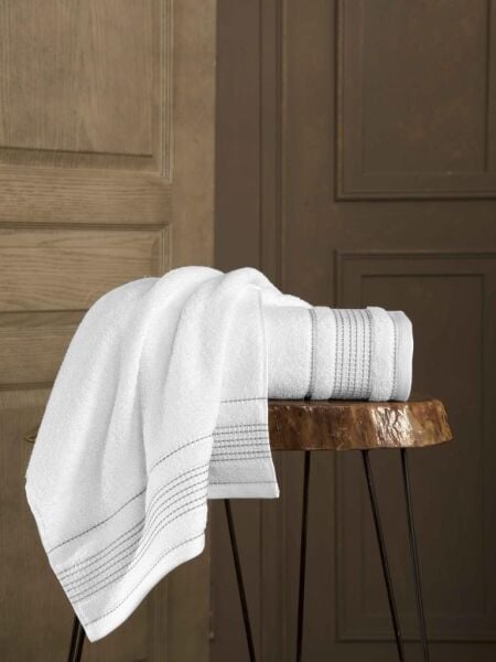 Cotton Ladin Banyo Havlusu 90x150 Beyaz - 90 X 150