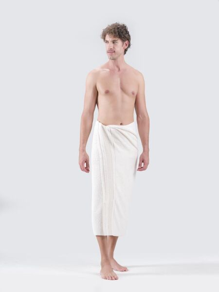 Cotton Ladin Banyo Havlusu 90x150 Krem - 90 X 150