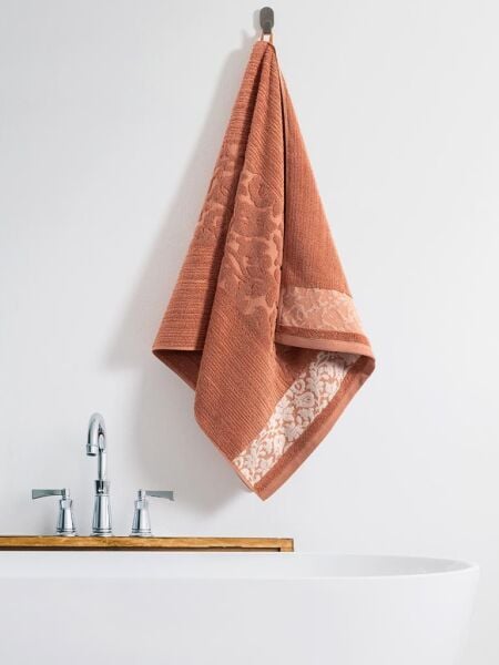 Pamuk Tekli Havlu Jakarlı Karna Premıum Sıbell - 50 x 90 Yavru Ağzı - 50 X 90