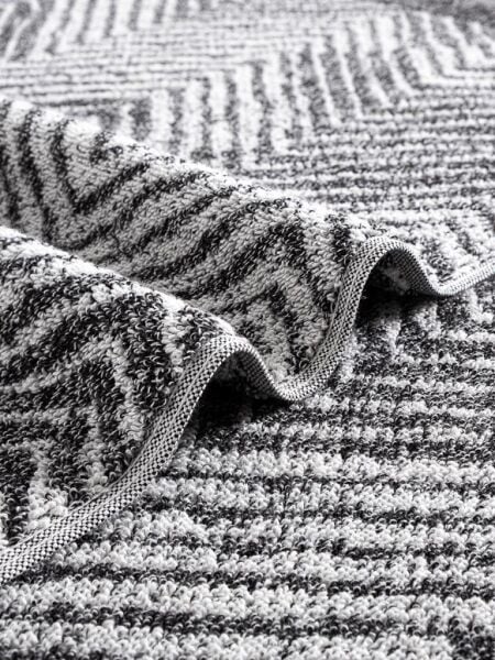 Pamuk Tekli Havlu Jakarlı Karna Premıum Alvaro - 50 x 90 Gri - 50 X 90