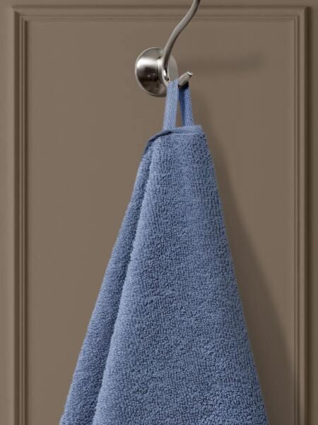 Pamuk Havlu Ladin Yumuşak ve Su Emici Banyo Havlusu 50x90 İndigo