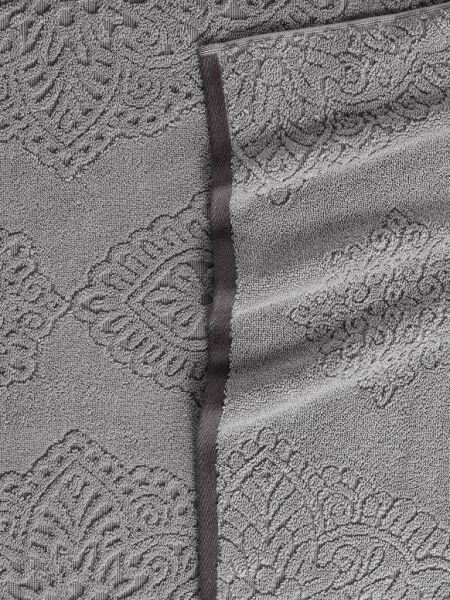 Pamuk Tekli Havlu Jakarlı Karna Premıum Vance - 70 x 140 Taş - 70 X 140