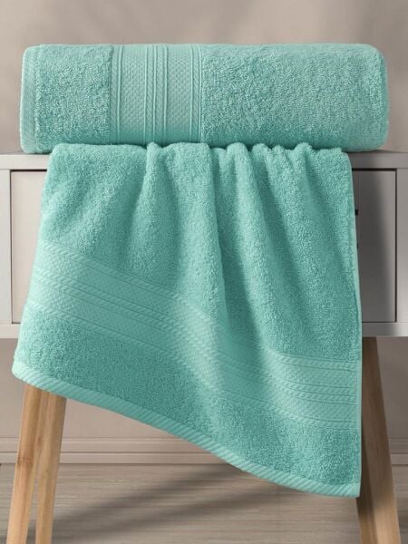 Karna Solid Pamuklu Havlu Seti 70x140 Yeşil