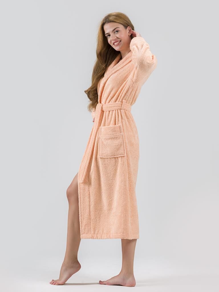 Pamuk Bornoz Karna Nora Somon - M