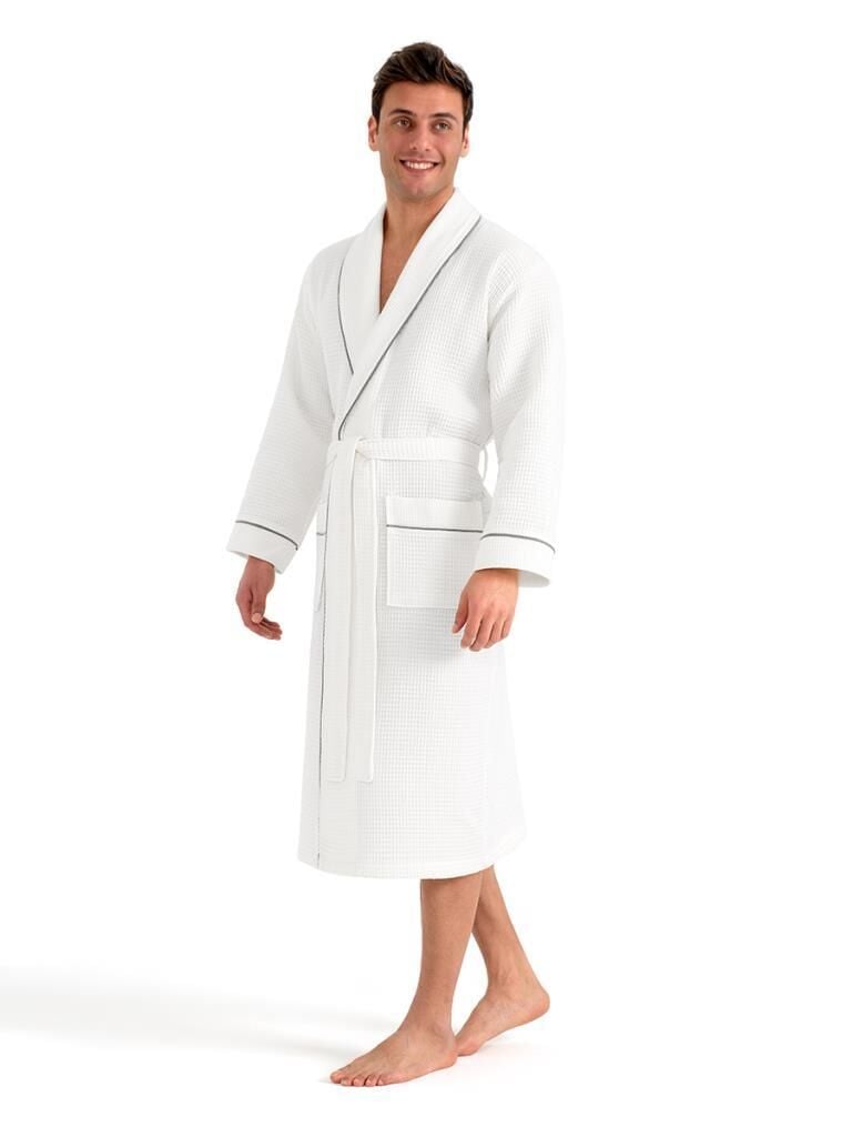 Torshon Pamuk Bornoz Salyaka Aleron Serisi Beyaz - 3XL